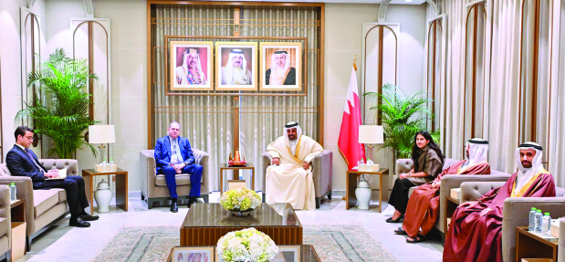 Finance and National Economy Minister Shaikh Salman bin Khalifa Al Khalifa received Italian Ambassador Andrea Catalano. The meeting reviewed economic co-operation and partnership between Bahrain and Italy, and discussed means to enhance them. Shaikh Salman highlighted the deep-rooted Bahrain-Italy ties, noting the development and growth in various domains, particularly in the financial and economic sectors.